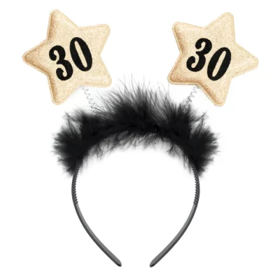 Black band with gold stars 30th birthday