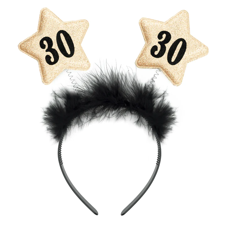 Black band with gold stars 30th birthday