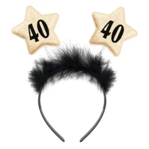 Black band with gold stars 40th birthday