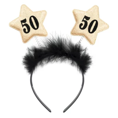 Black band with gold stars 50th birthday