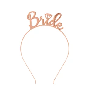 Bride rose gold hen party headband