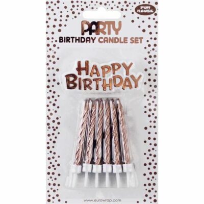 ROSE GOLD METALLIC CANDLE SET