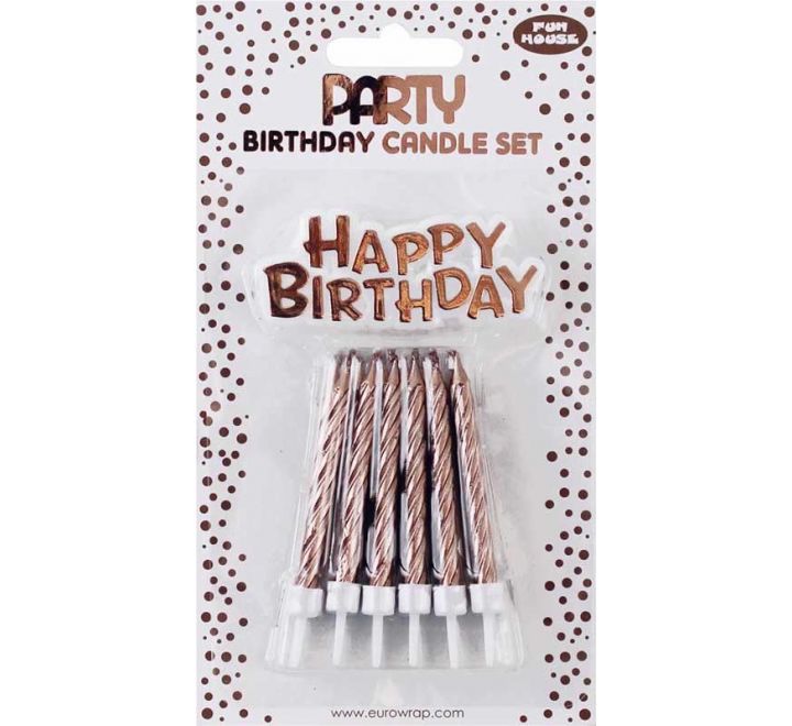 ROSE GOLD METALLIC CANDLE SET