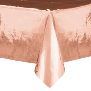 Rose gold metallic Plastic foil tablecloth 137x274cm