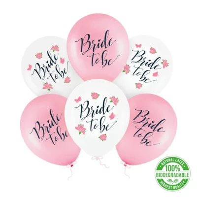 Bride to be , balloons 12 inches 6 pcs. set uninflated