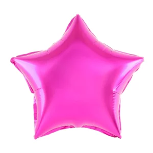 Fushia Star foil 45cm  sold flat uninflated