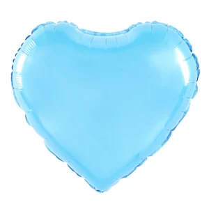 Light Blue Heart foil 45cm  sold flat uninflated