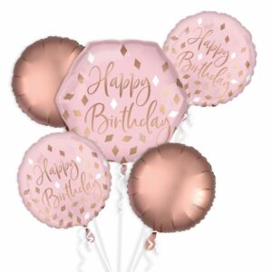 BLUSH BIRTHDAY FOIL BALLOON BOUQUET
