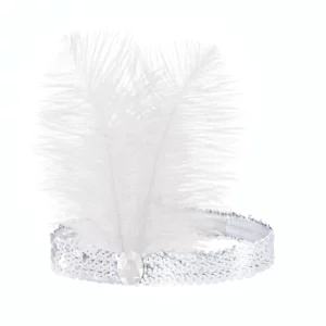 1920s, headband, with ,feathers, Silver