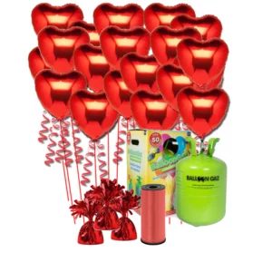 D.I.Y Red foil hearts package