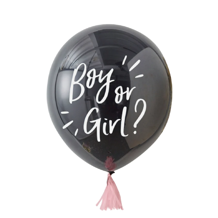 Boy or Girl balloon for a Girl, 36 inches, 1 pc  Supplied Flat Uninflated