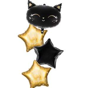 Black Kitty Birthday Bouquet