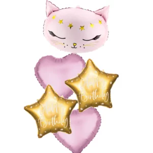 Pink Kitty Birthday Bouquet