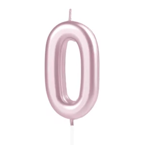 Rose gold numeral Cake candle 0
