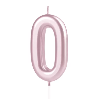 Rose gold numeral Cake candle 0