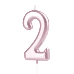 Rose gold numeral Cake candle 2