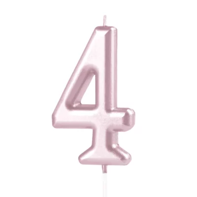 Rose gold numeral Cake candle 4