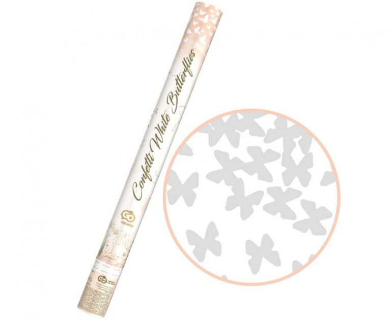 butterfly confetti, paper, white 2