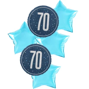 Dark Blue Fizz 70th Bouquet