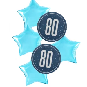 Dark Blue Fizz 80th Bouquet