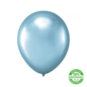 Balloon Biodegradable chrome Blue  12 inches