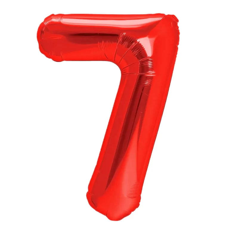 Foil balloon number 7 red 100cm