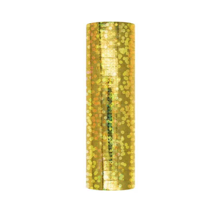 Holographic glitter gold streamer