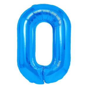 34 Inch Number 0 - Blue Foil Balloon