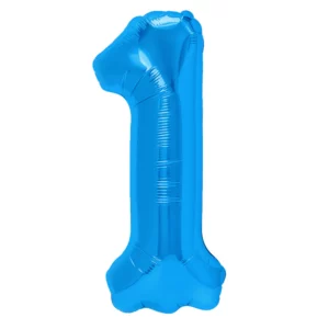 34 Inch Number 1 - Blue Foil Balloon