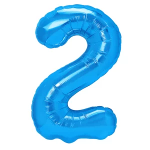 34 Inch Number 2 - Blue Foil Balloon