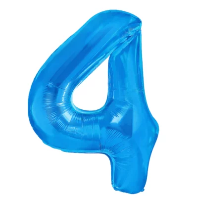 34 Inch Number 4 - Blue Foil Balloon