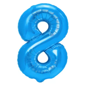 34 Inch Number 8 - Blue Foil Balloon