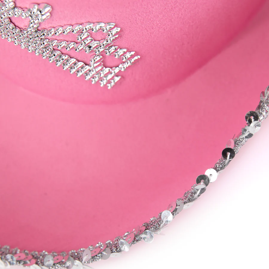 Cowboy hat with tiara pink - Image 3