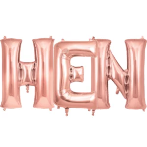 HEN Rose Gold 34,inch/86cm Letter Balloons