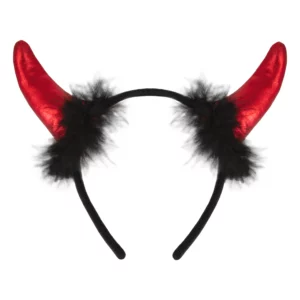 Halloween Devil Headband Black and Red 16x19cm
