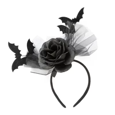 Halloween Rose Bats Headband 26x26cm