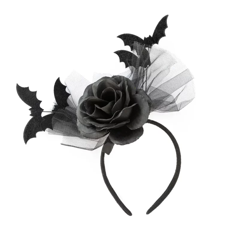 Halloween Rose Bats Headband 26x26cm