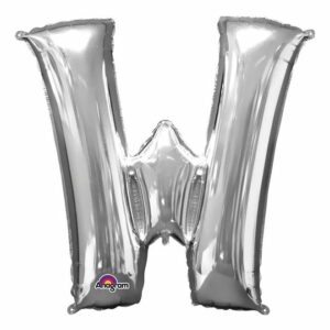  GIANT FOIL SILVER LETTER BALLOON W 34IN/86CM