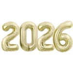 '2026' Number Balloons Champagne Gold
