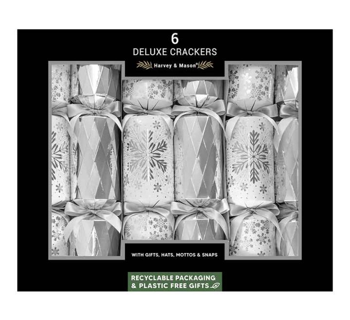 6 DELUXE SNOWFLAKE 13.5in CRACKERS