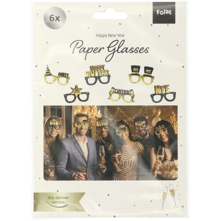 Glasses Paper – BlackGold HNY – 6 pieces 1