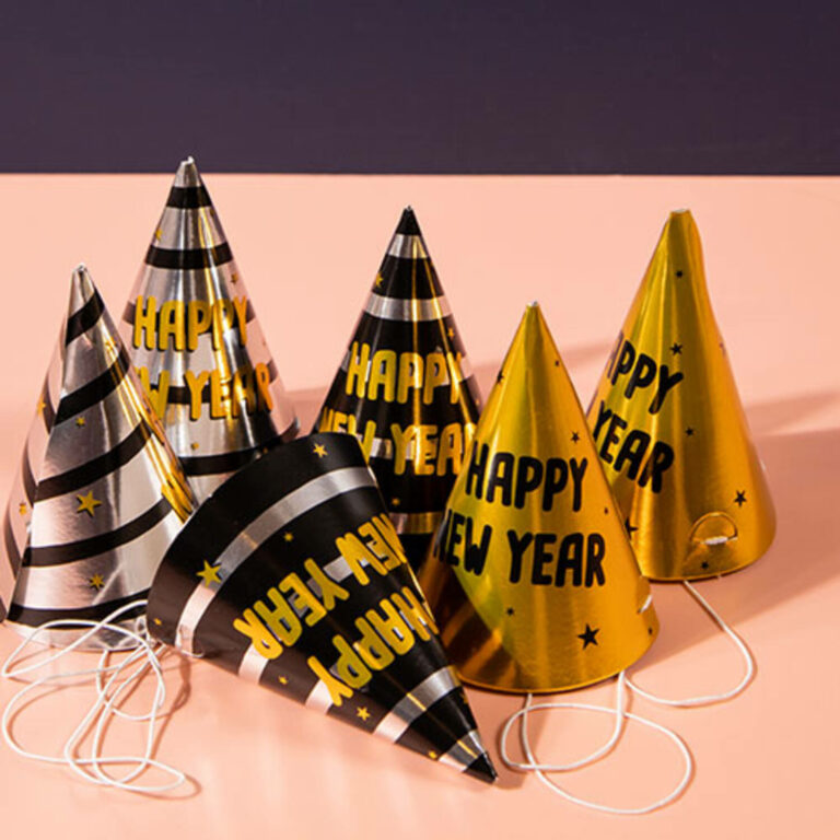 Party Hats – BlackGold HNY – 10 cm – 6 pieces 1