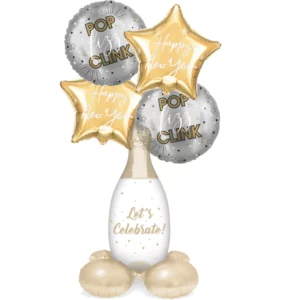 Champagne Bottle Celebrate New Year Bouquet
