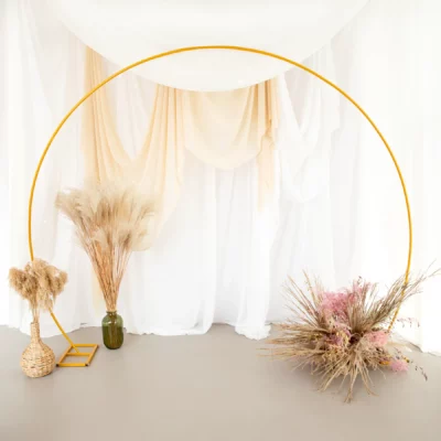 Round gold balloon stand set 315x240cm
