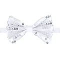 Silver sequin bow tie