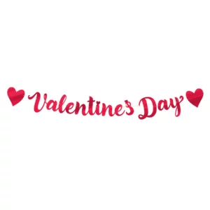 Valentines Day banner red 140cm