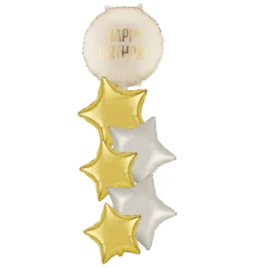 Happy Birthday Cream Bouquet