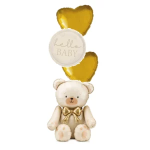 CREAM BEAR  FOIL BALLOON BOUQUET