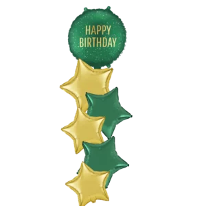 Happy Birthday Green & Gold Bouquet