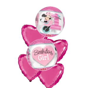 Minnie 1st Birthday Orbz Bouquet